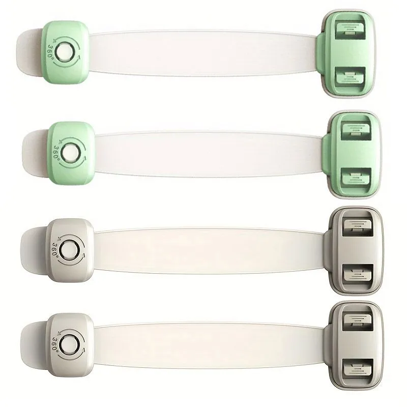 4 Pack Baby Safety Strap Locks - 360 Childproof Protection
