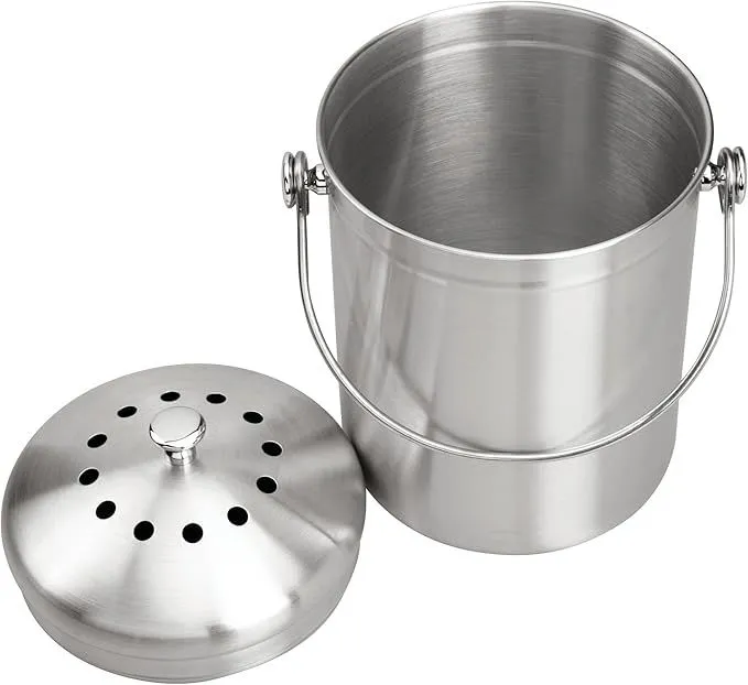Stainless Steel Odorless 5L Compost Bin