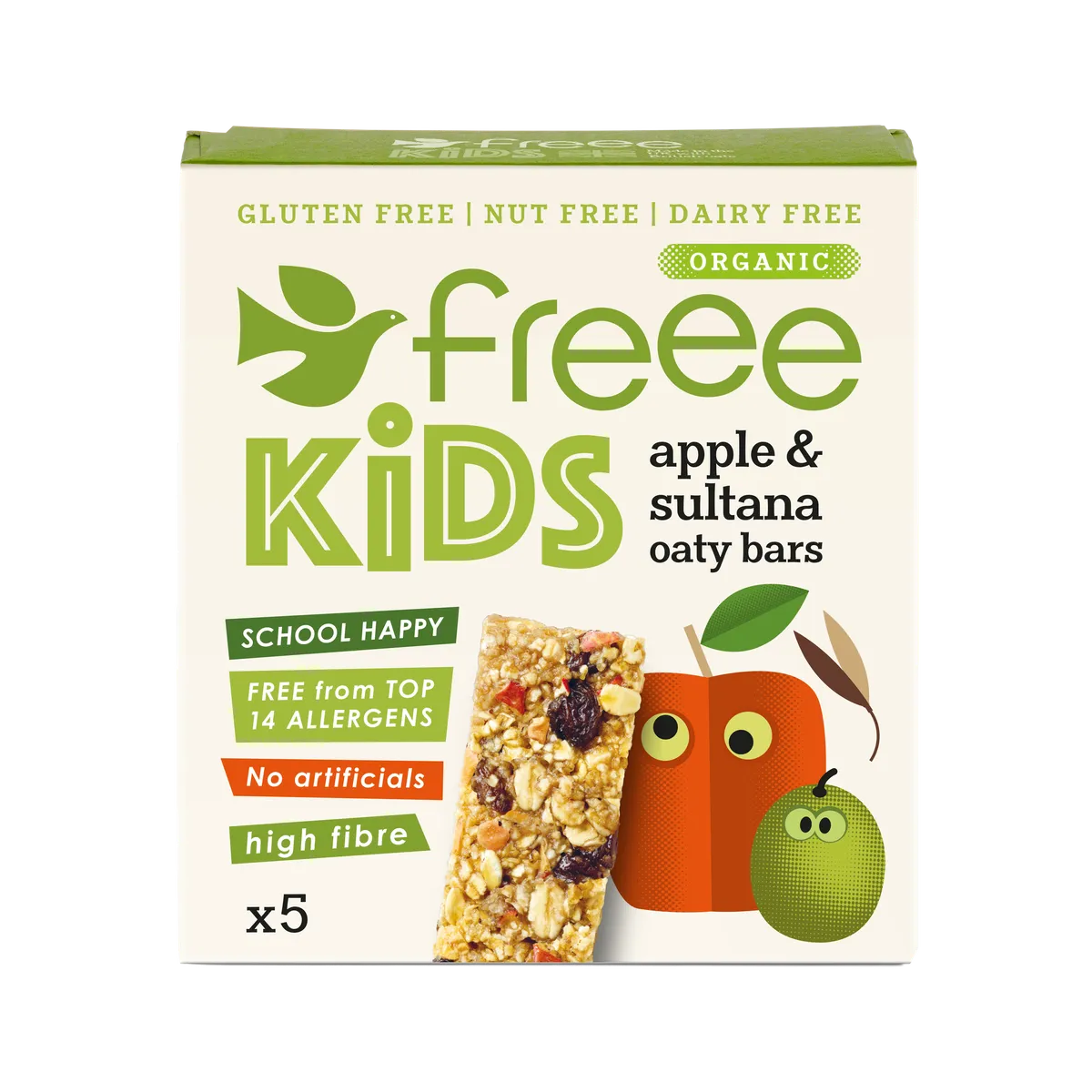 Gluten Free Organic Kids Apple & Sultana Flapjack Oaty Bars