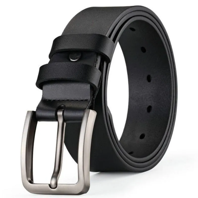 Business Belts Leisure Men's Alloy Square Pin Buckle Belts Male Jeans Belts