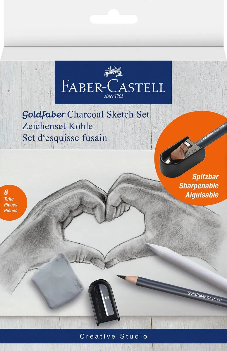 Faber-Castell, Goldfaber Drawing set Charcoal Pencils x 8pc
