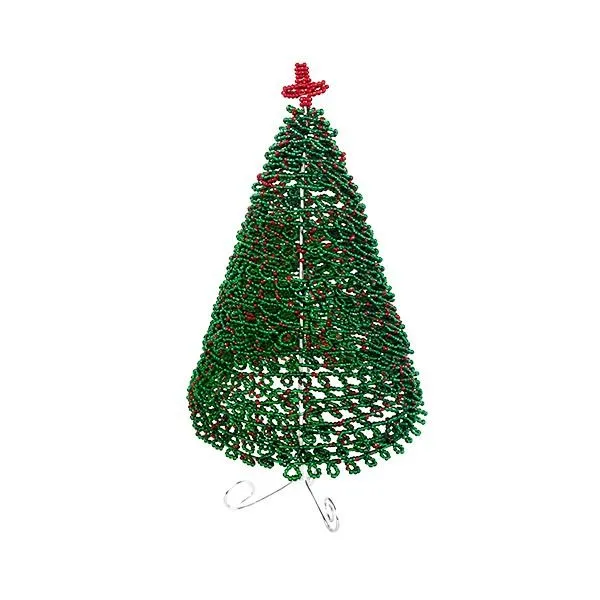 J J Green & Red Tabletop Christmas Decoration with Star Topper