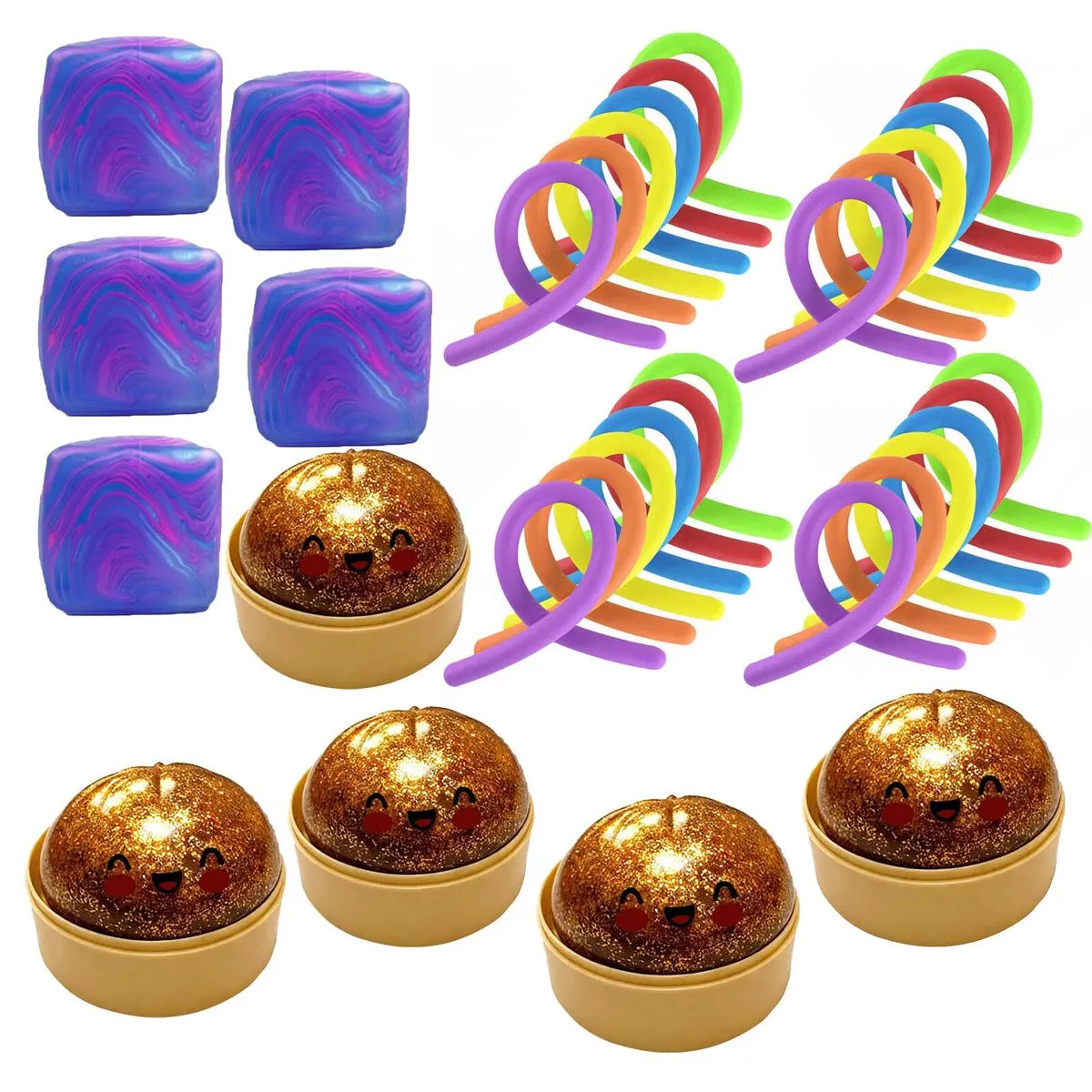 35 Piece jelly sticks, Rubik's Cube, dumpling stress Toys, Sensory Toys