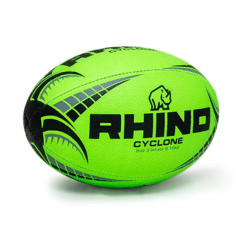 Rhino Cyclone Rugby Ball - Fluo Green