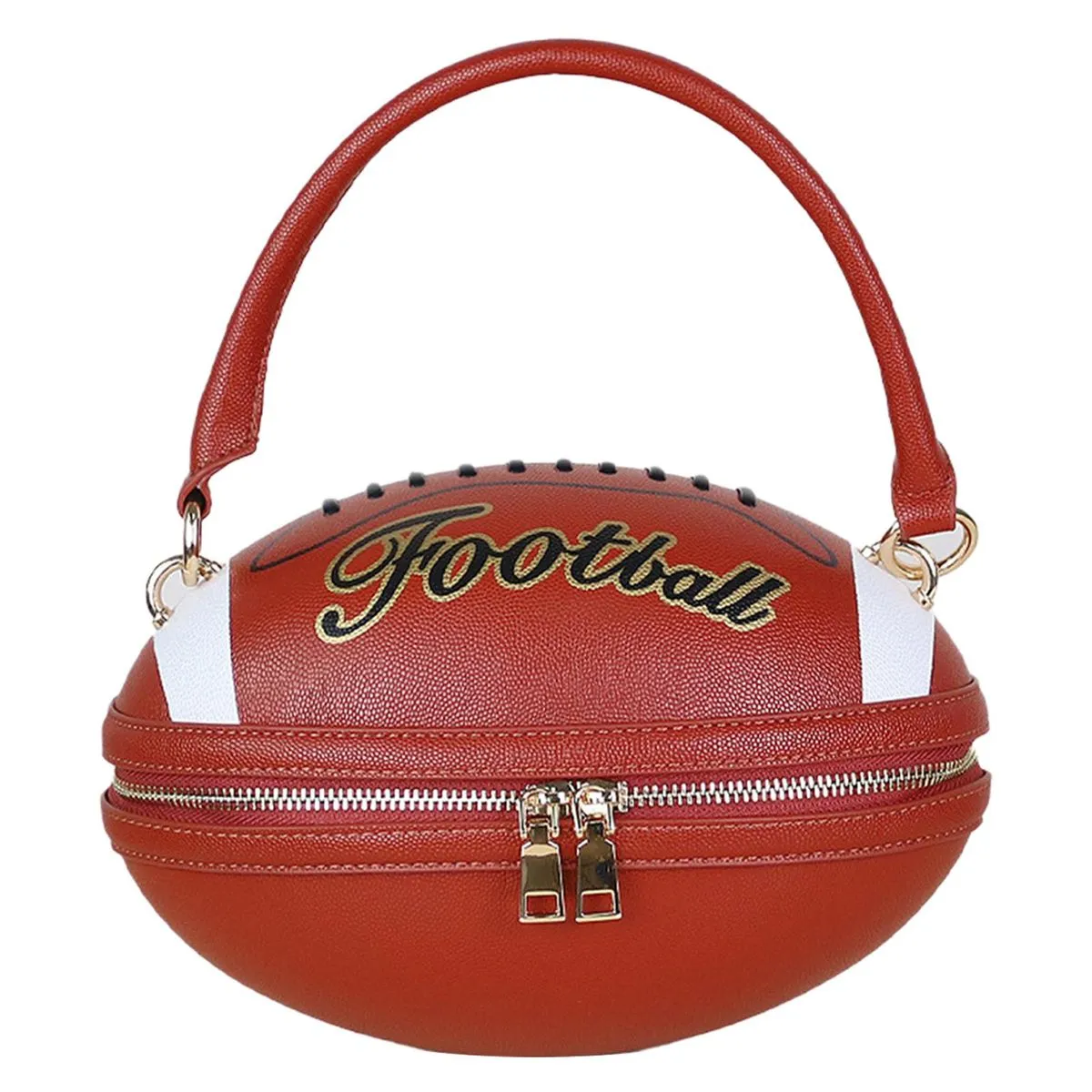 American Football Shaped Handbag Purse Underarm Bag