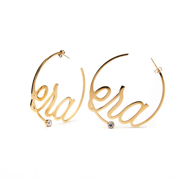 Era By DJ Zinhle Logo Hoops - Gold