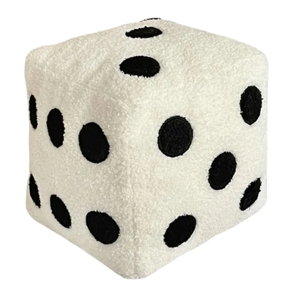 7.9 X 7.9 Inch Dice Pillow, Dice Pillow, White Plush Dice Pillows for Bed