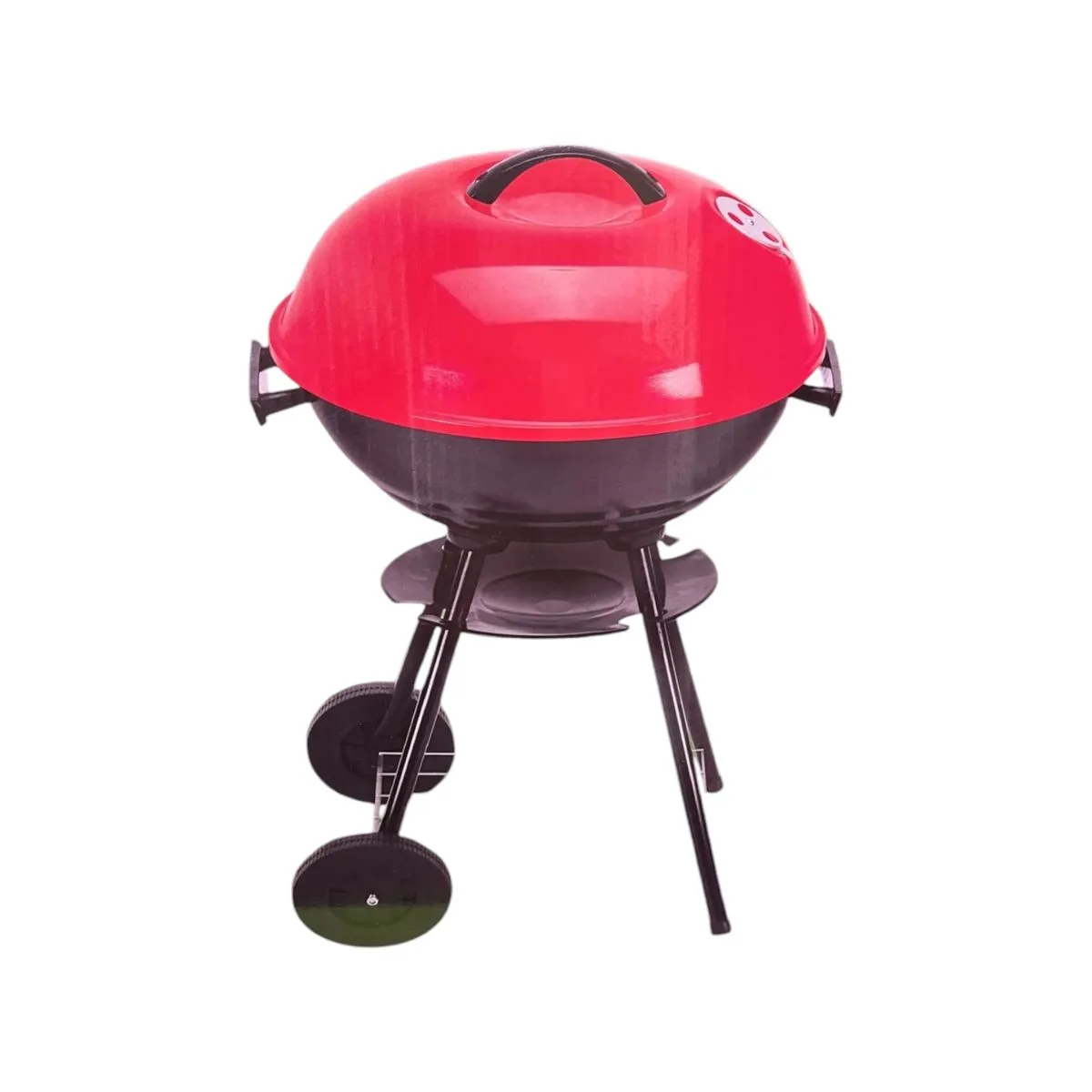 Black & Red Large Stainless Steel Portable Barbecue Grill 17 Inch