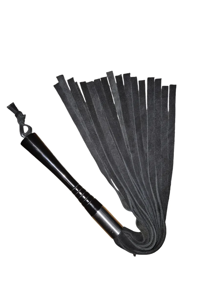 Equestrian Whip Flogger Genuine Leather with Bovine Suede Strands (Small)