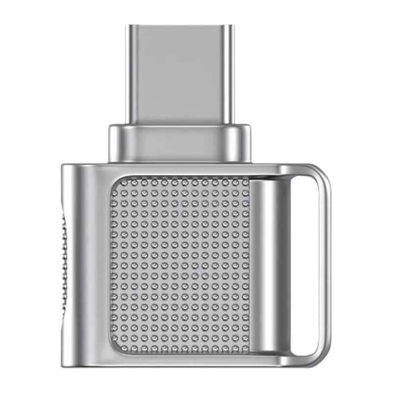 Plug and Play Type-C Mini Card Reader Compatible with Mobile Phones - Silver