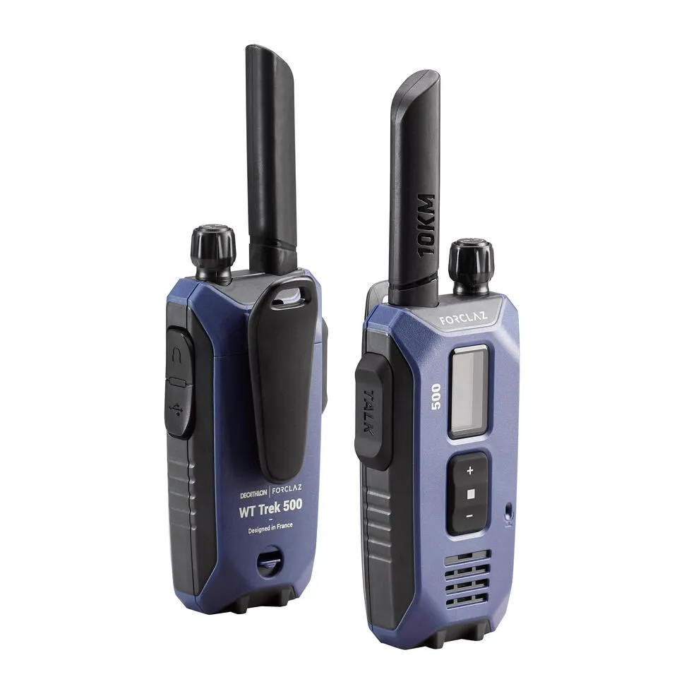 Forclaz Pair of USB Rechargeable Walkie Talkies - WT 500 - 10 km Range