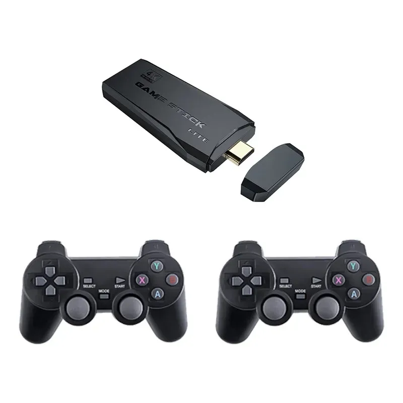 4K Ultra HD Game Stick + 2 x Wireless Controllers Gamepad Set