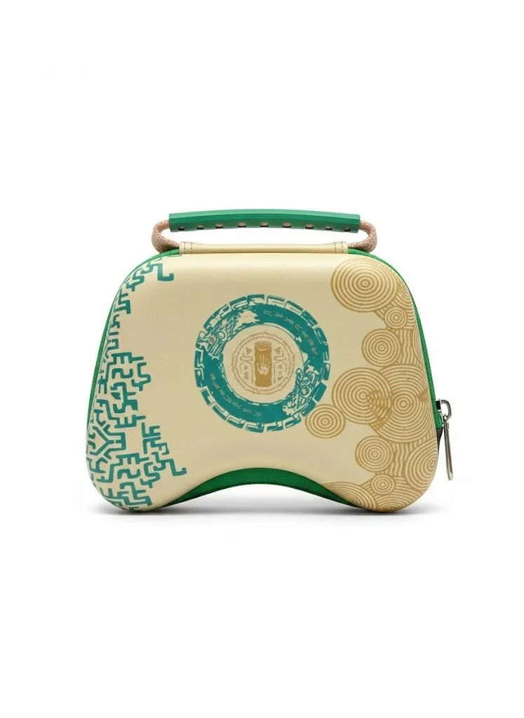 Game Controller Storage Case - Gold, Green