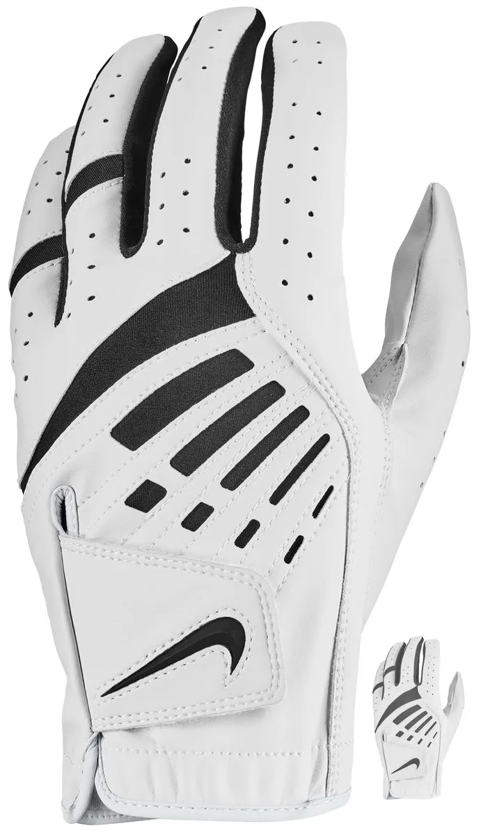 Nike Dura Feel Golf Gloves 2 Pack Left Hand White/Black