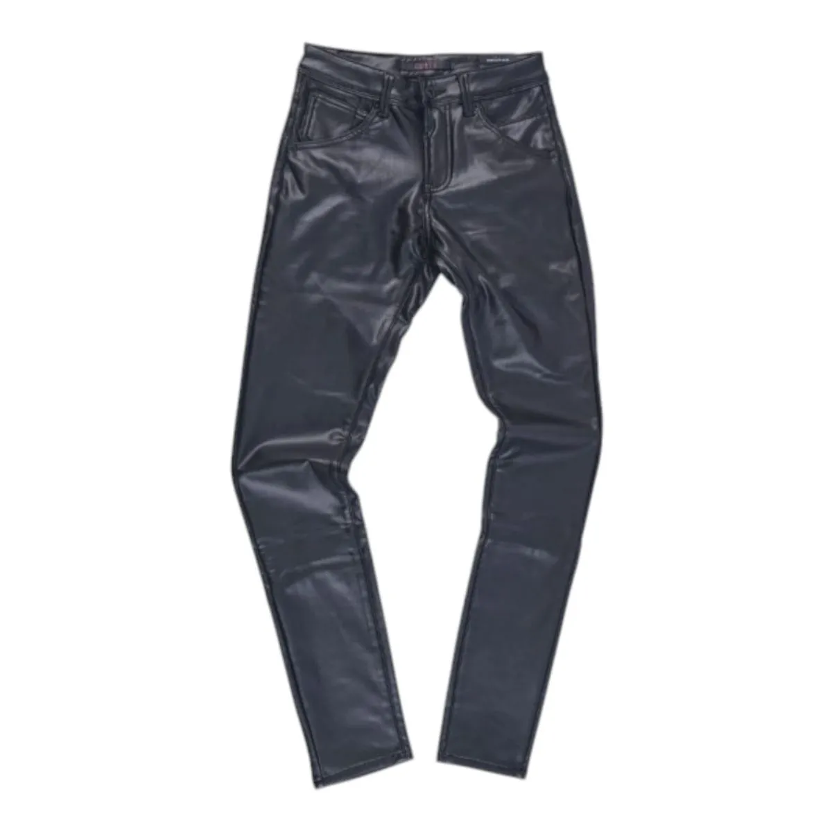 Cutty Rowan Men Black Waxed Skinny Jeans