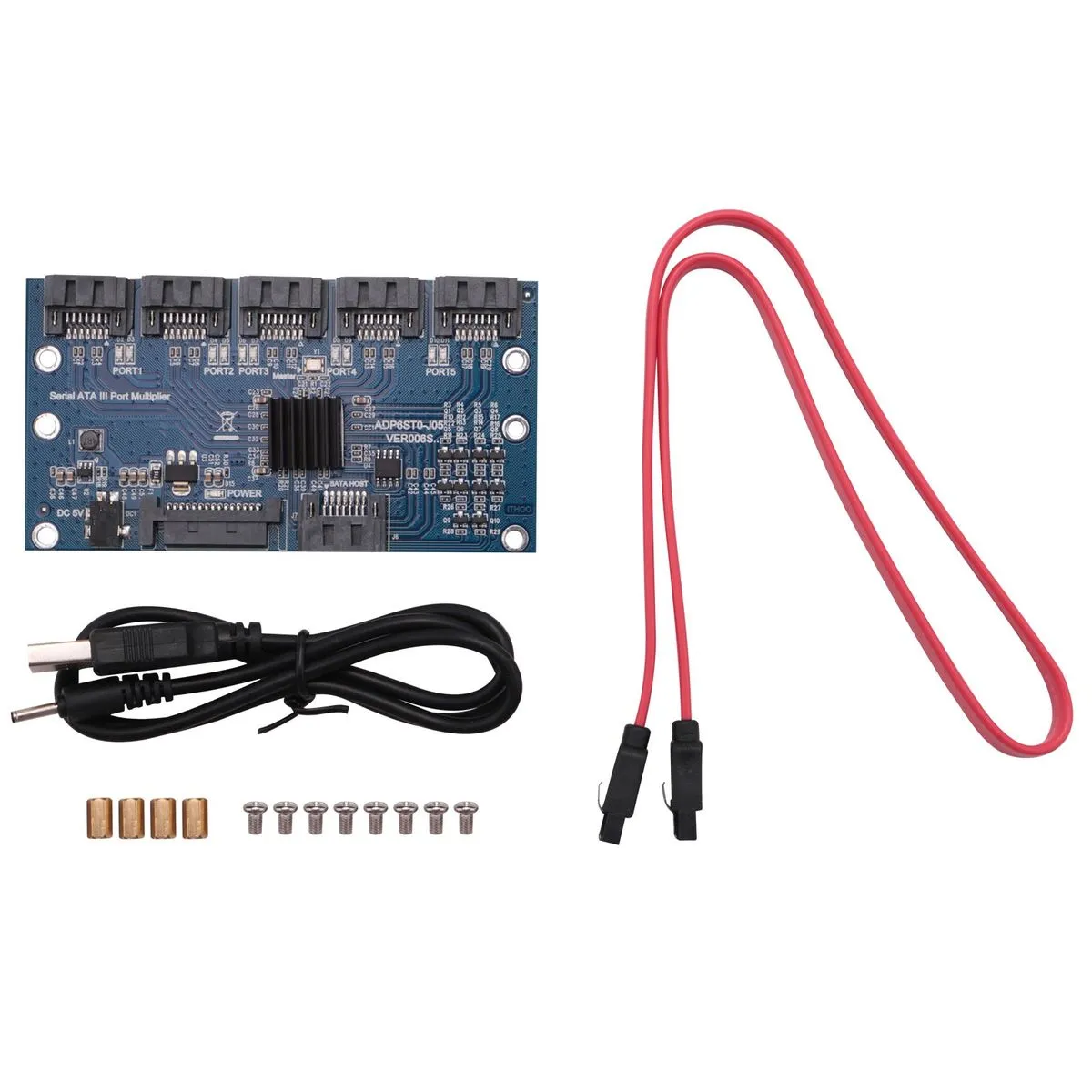 Controller Card Motherboard Sata Expansion Card 1 To 5 Port Sata3.0