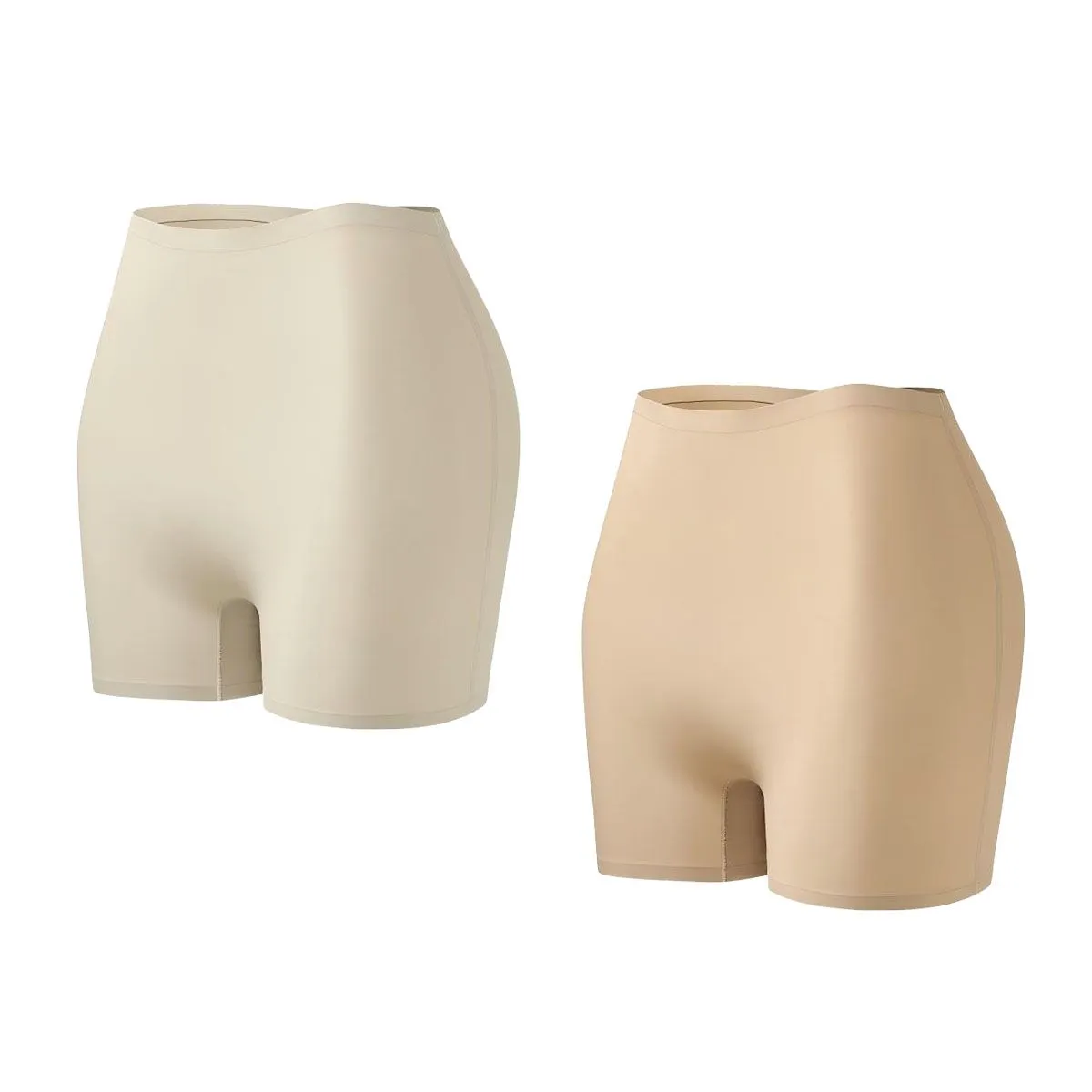 Ice Silk Seamless Safety Shorts - Anti-Chafing Mid-Waist Underwear - 2 Pack