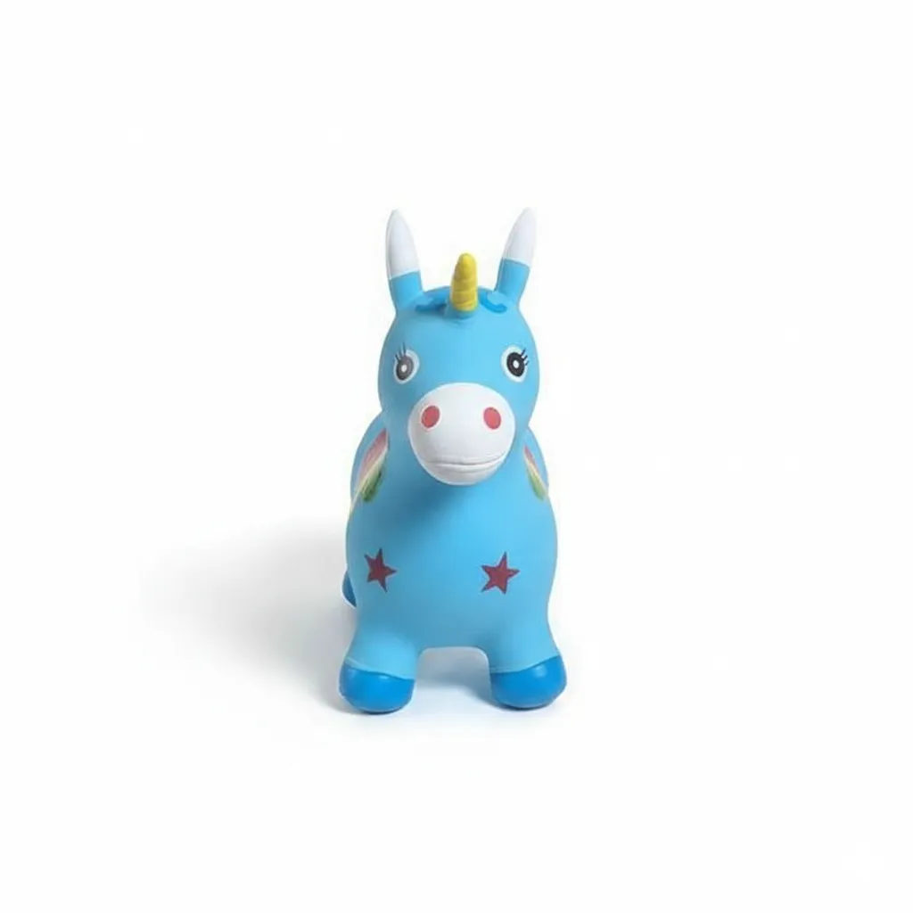 1 Pack Inflatable Unicorn Bouncy Hopper for Toddlers Ride on Hopping Toys - Blue