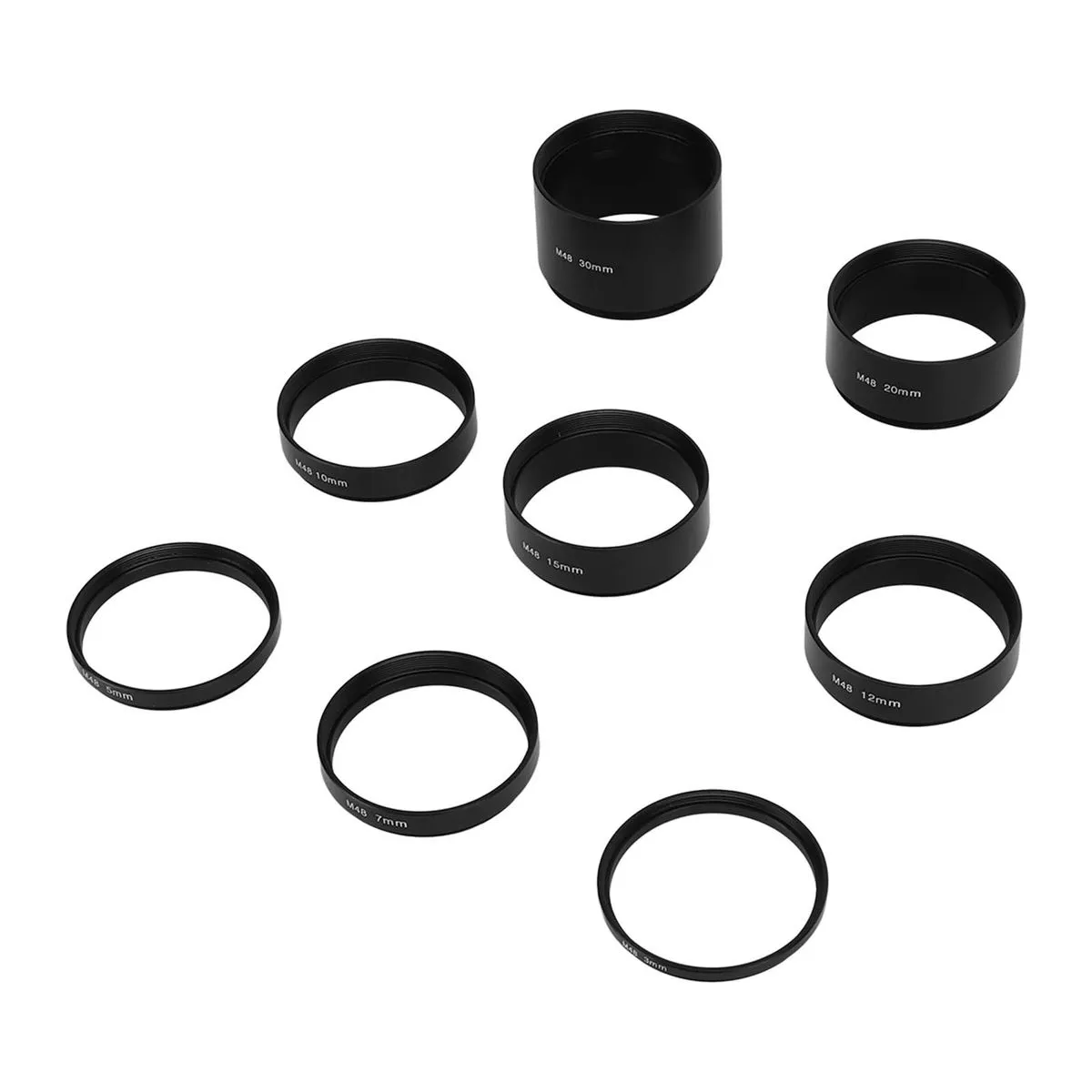 8 Pieces M48X0.75 Focal Length Tube Compatible with Telescope Photography