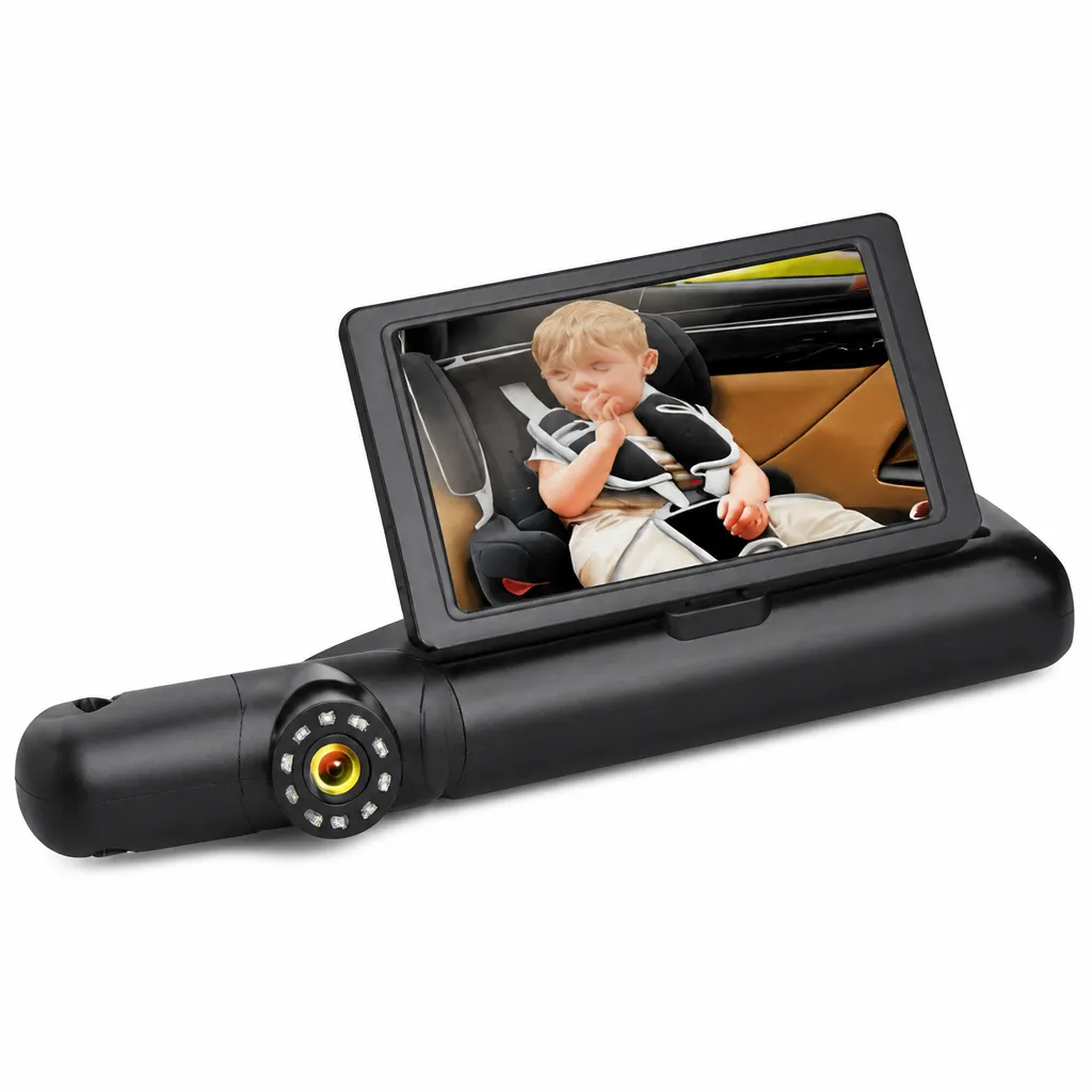 Car Baby Monitor Full HD 1080 Night Vision 180 Wide Angle Real-time Display