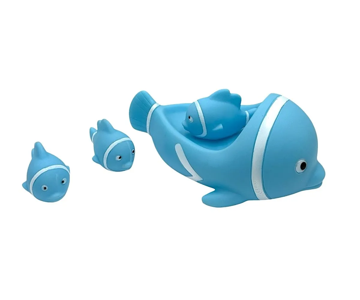 Rubber Duck Family Bath Set for Babies - Set of 4 - BLUE