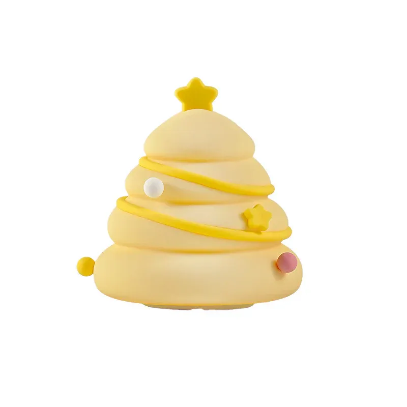 3D Silicone Dimmable Christmas Tree Night Lights USB Rechargeable