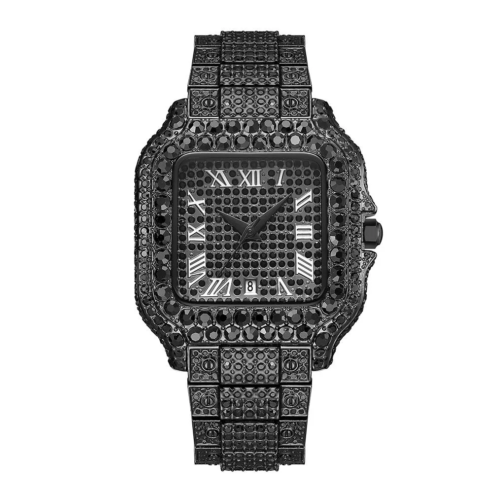 Men's watches, men's wristwatches, quartz watches - Black