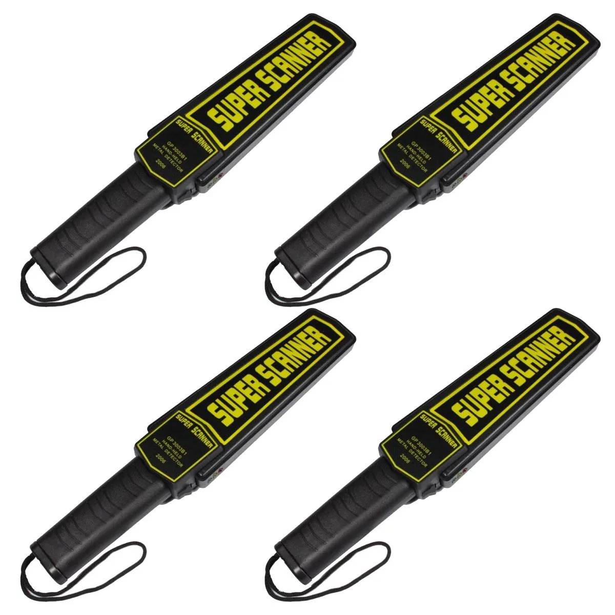 Handheld High Detection & Accuracy Security Metal Detector Scanners - 4 Pack