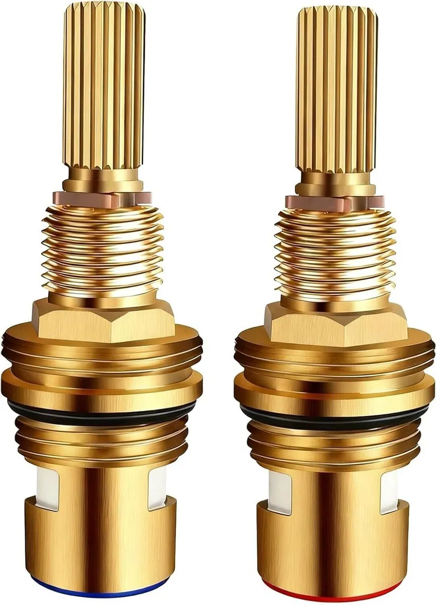 Brass Faucet Cartridge Set Hot Cold Water 17.5 X 7.3 X 4 Cm Install