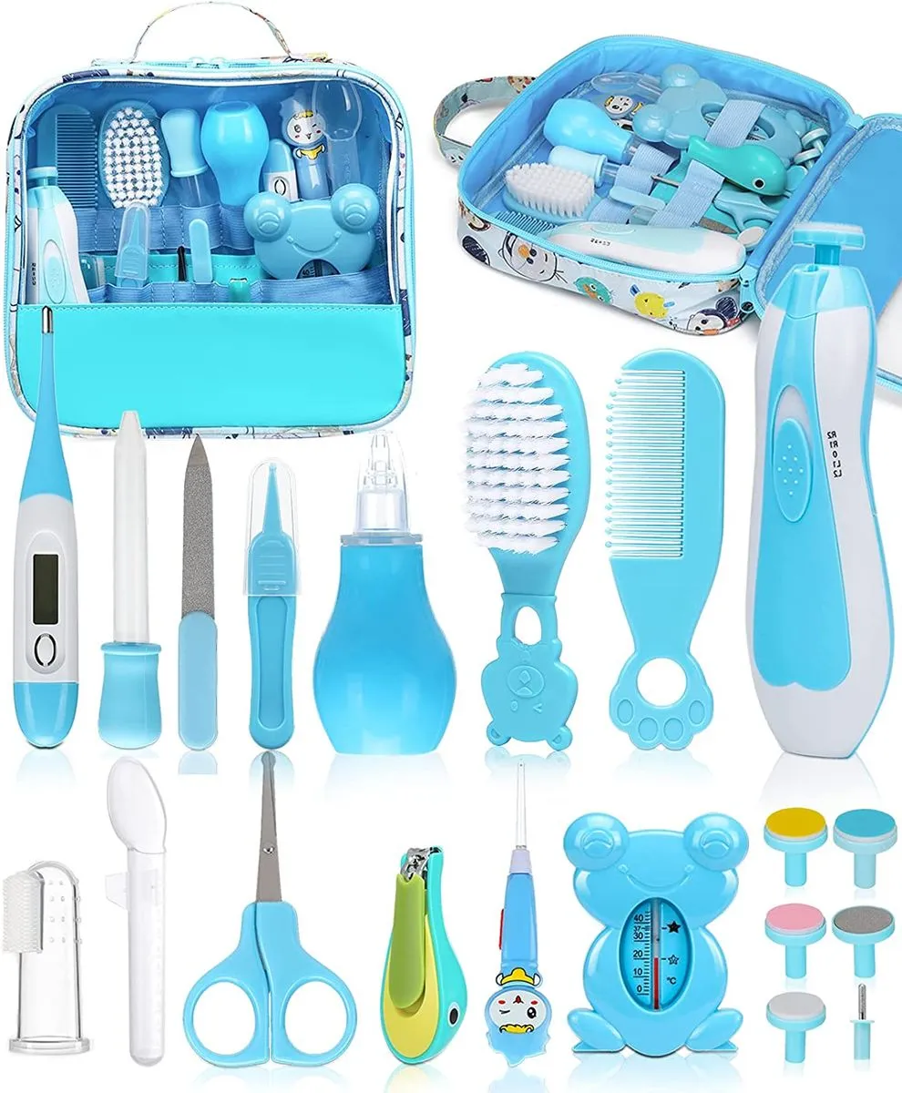 Baby Health Care Grooming Kit, Nursery Kit For Boys And Girls - Blue 