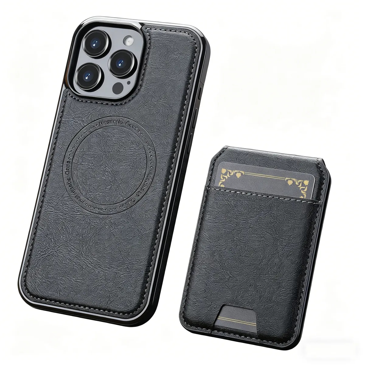 2-in-1 Detachable Wallet Case Compatible with iPhone 17 MagSafe, Unisex