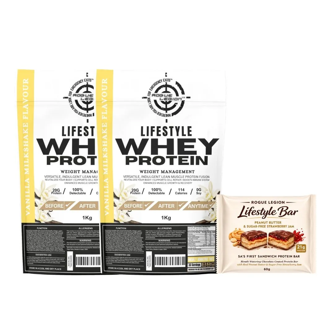 Rogue Legion Lifestyle Whey Protein - Vanilla Milkshake and Peanut and Jam