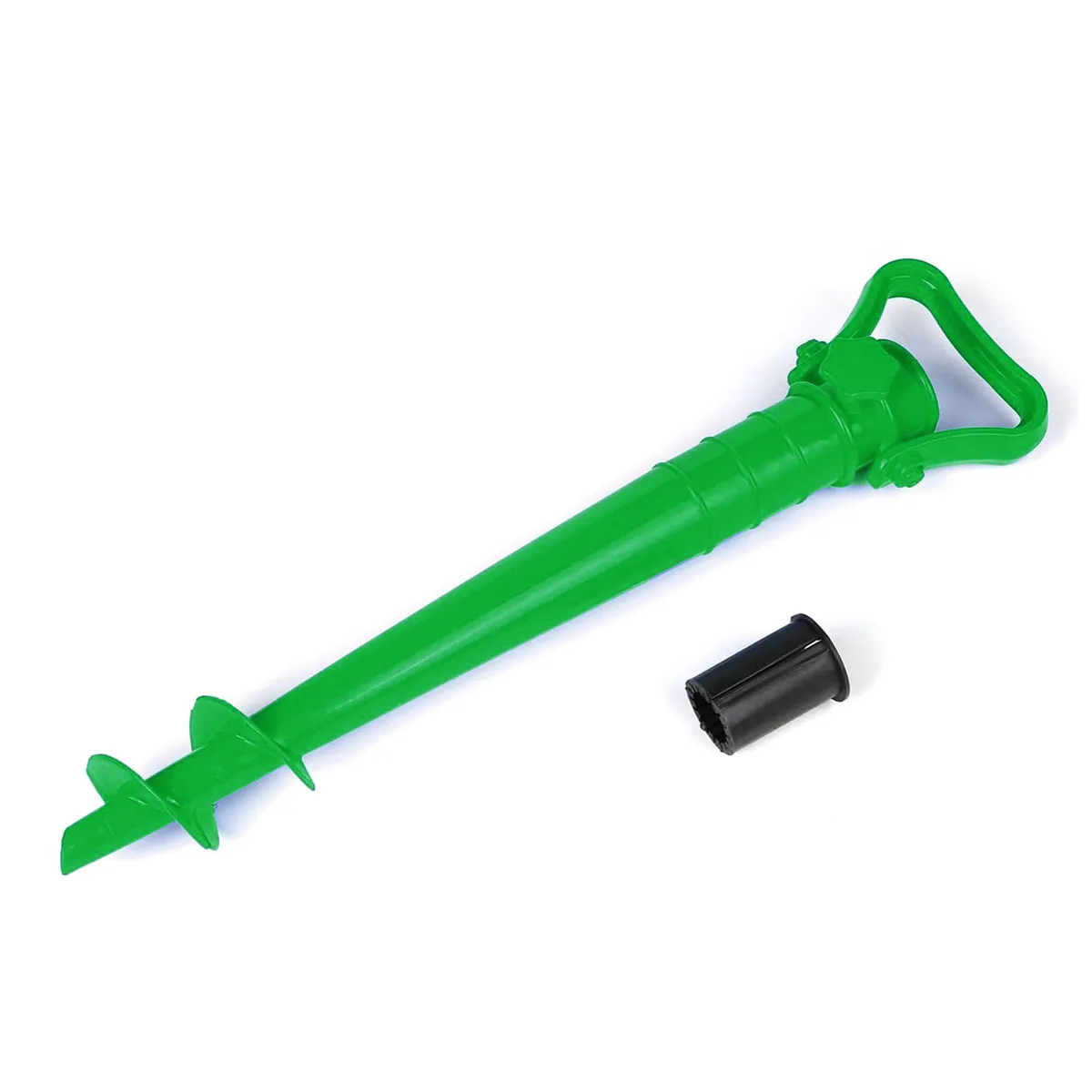 Umbrella Stand/Anchor for Beach and Garden - Strong Cork Screw Spike Anchor - Green