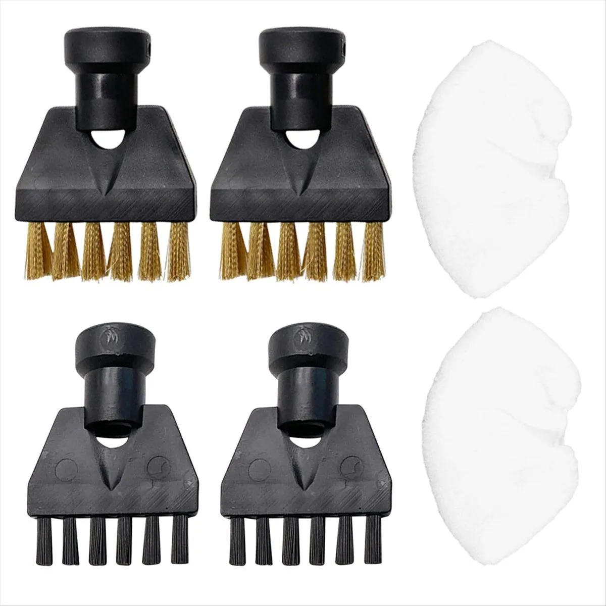 Pack of 4 Steam Cleaner Brushes with 2 Microfibre Covers for SC2 SC3