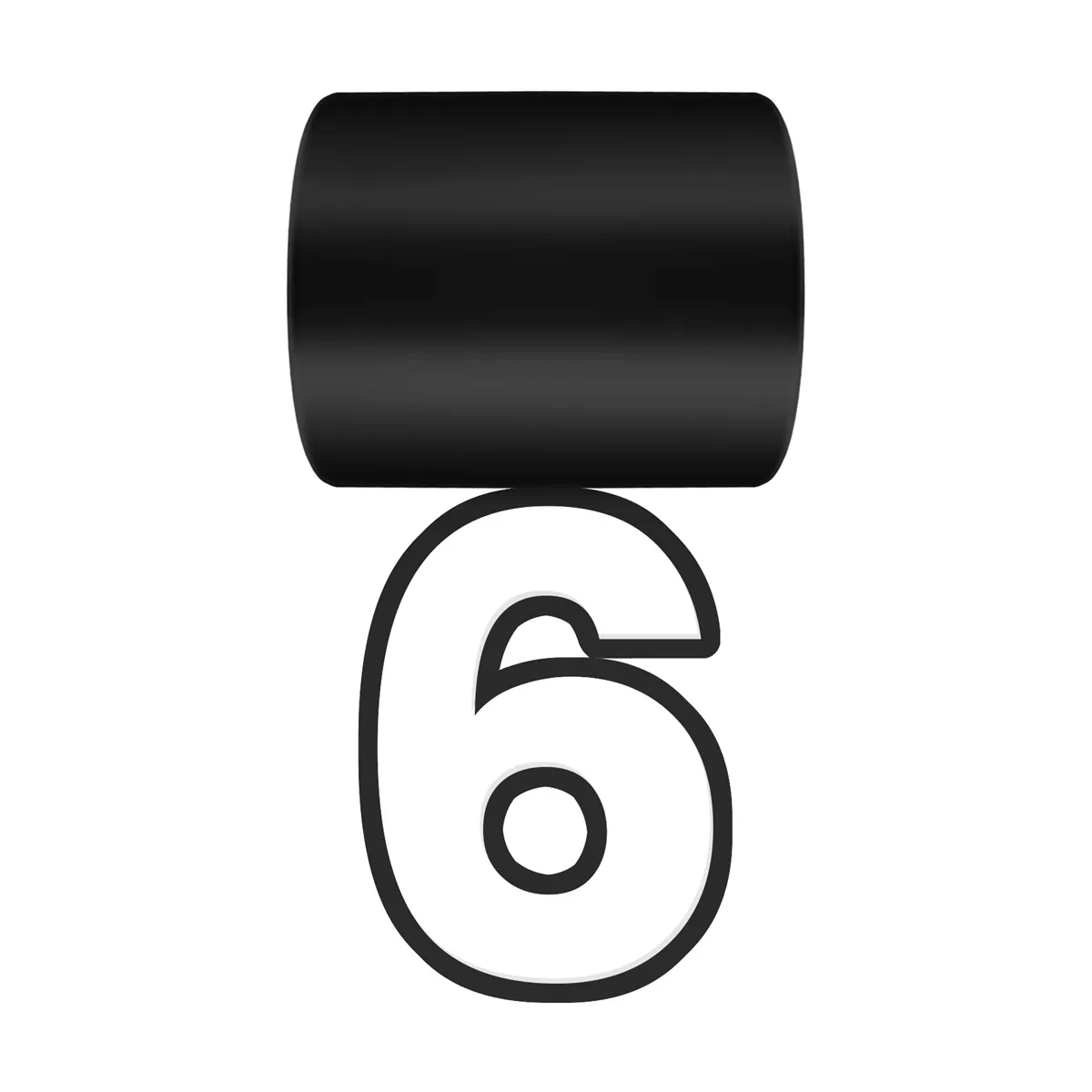 Number 6 Pendant for Baseball Necklace for Sports Fan Necklaces