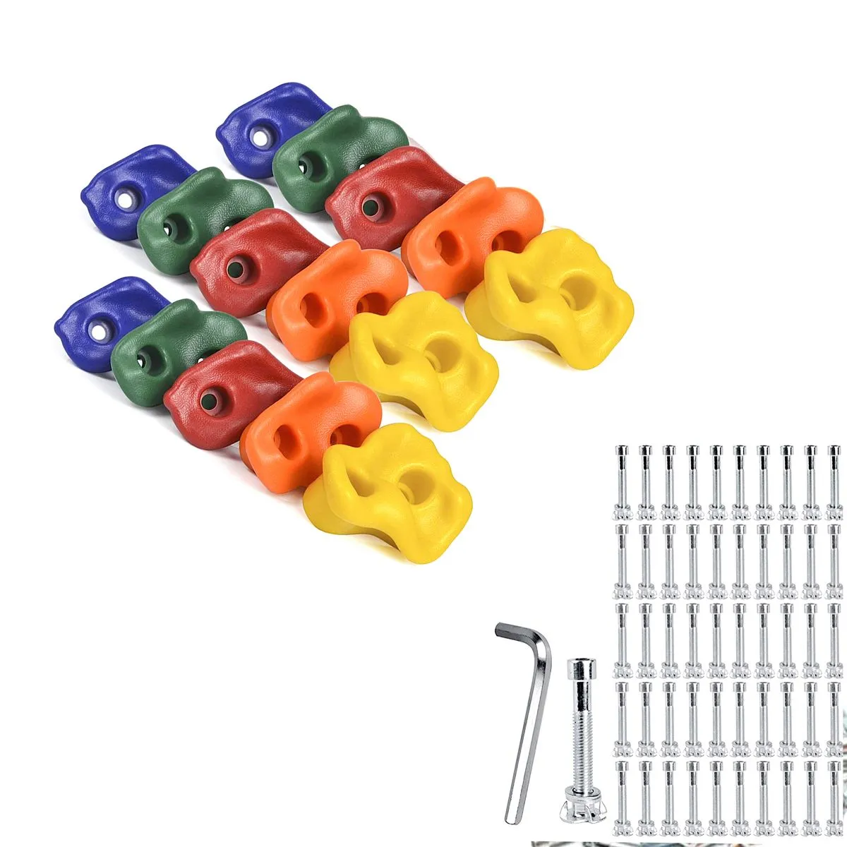Wood Wall Screws - 15 Pieces DIY Kids Rock Climbing Wall Holds Grips