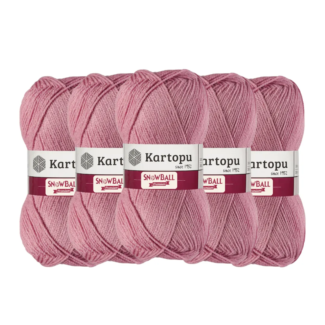 Kartopu - Snowball Premium (Pack of 5 x 100g) - Dusty Pink - K1763