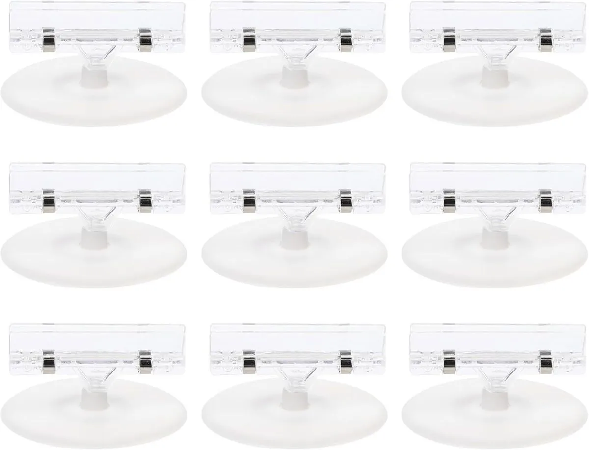 10pcs Round Disc Advertising Clips Double-Head Label Holders Price Tag