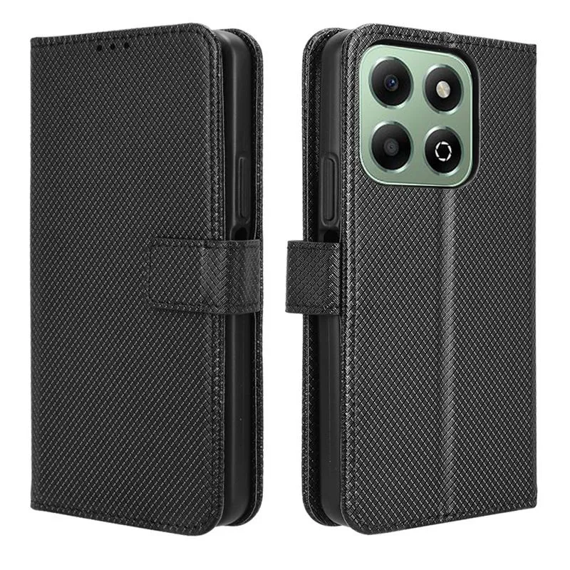 Flip Cases For Honor X6B Magnetic Buckle Shockproof Wallet Cover - Black