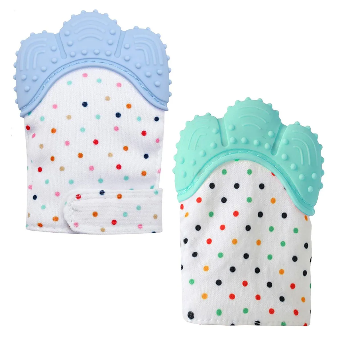 2 Pack Teething Mitten Relief Baby Teether Glove - Boys - Boys