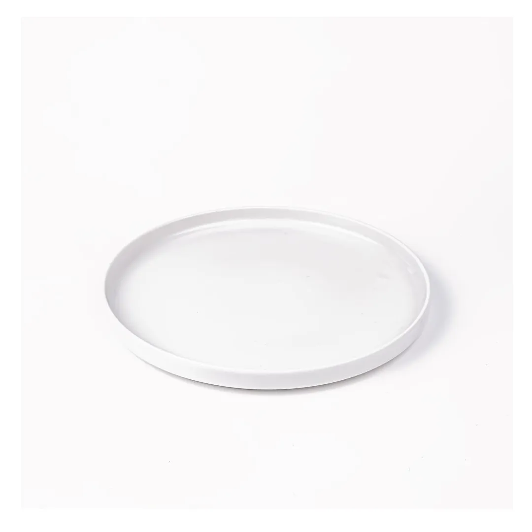 White Stoneware Dinner Plates