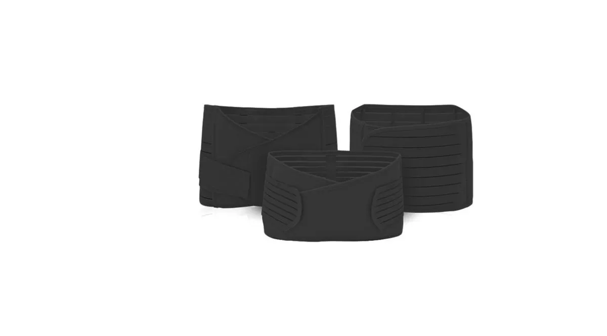 3-in-1 Postpartum Recovery Belly/Waist/Pelvis Belt (Size:XL) - Apricot - Black