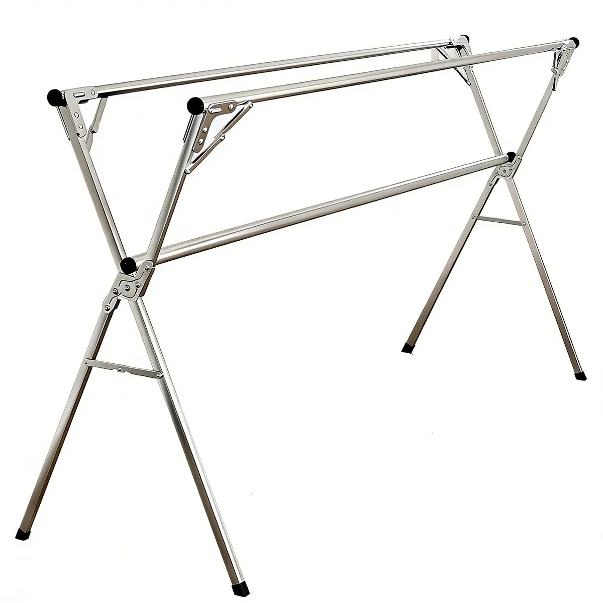 Clothing Storage Rack Steel Drying Hanger Retractable with 30 Hooks outdoor