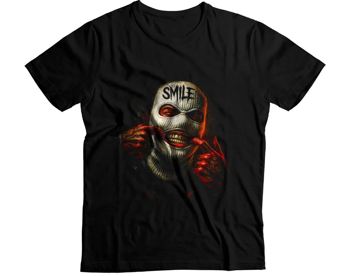 Urban Smile Clown Mask Graphic T-Shirt