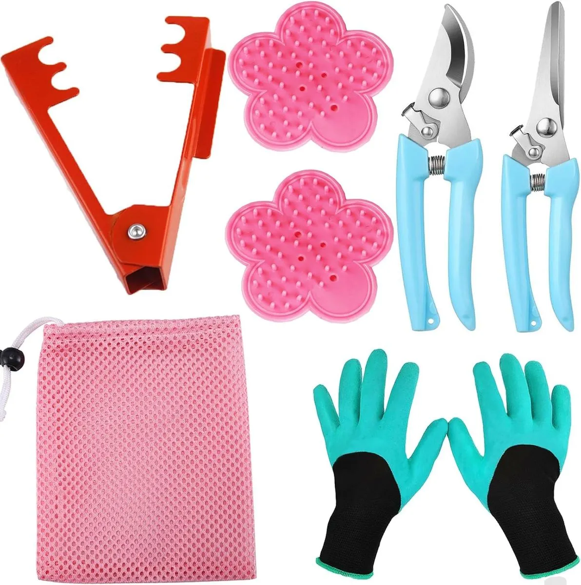 7 Piece Garden Tool Set - Rose/Thorn Remover