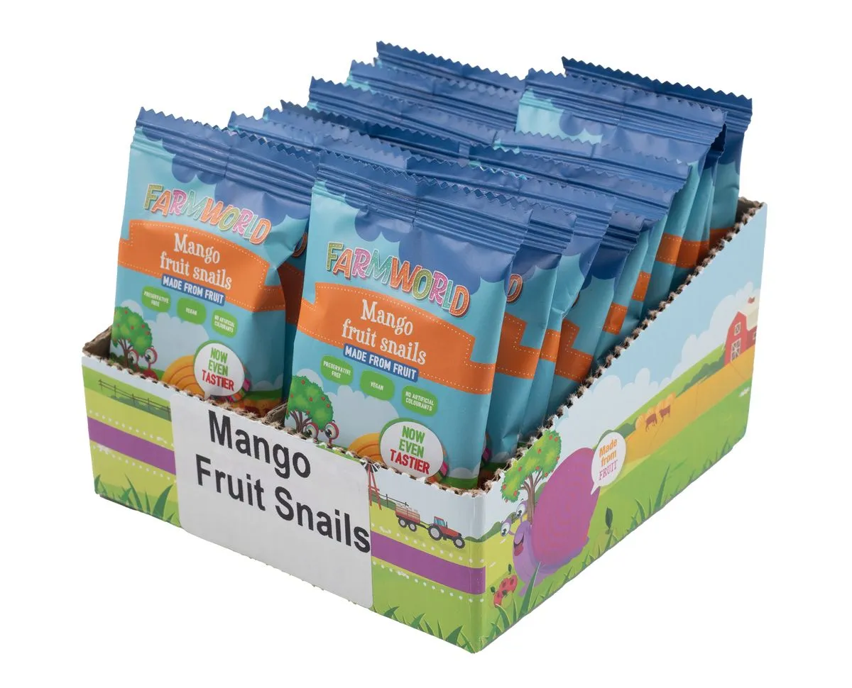 Farm World 15g Fruit Snails Mango (20 x 15g Units)