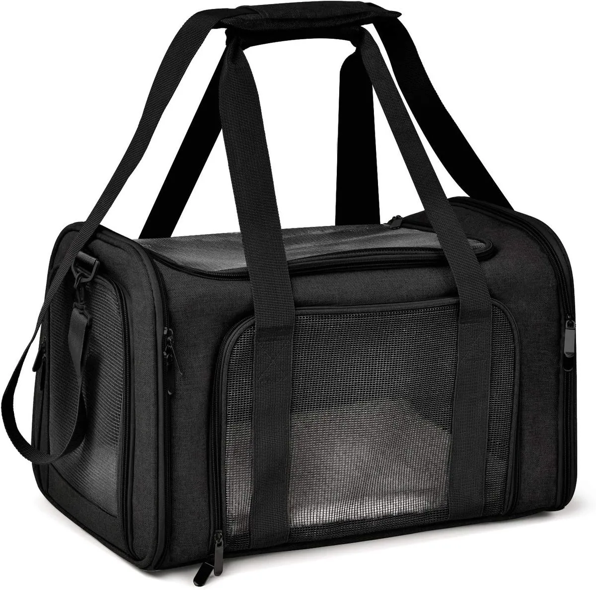 Soft-Sided Foldable Portable Travel Carrier for Dogs and Cats