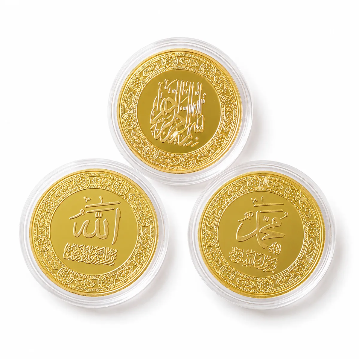 Muslim Religious Gold Plated Commemorative Medal