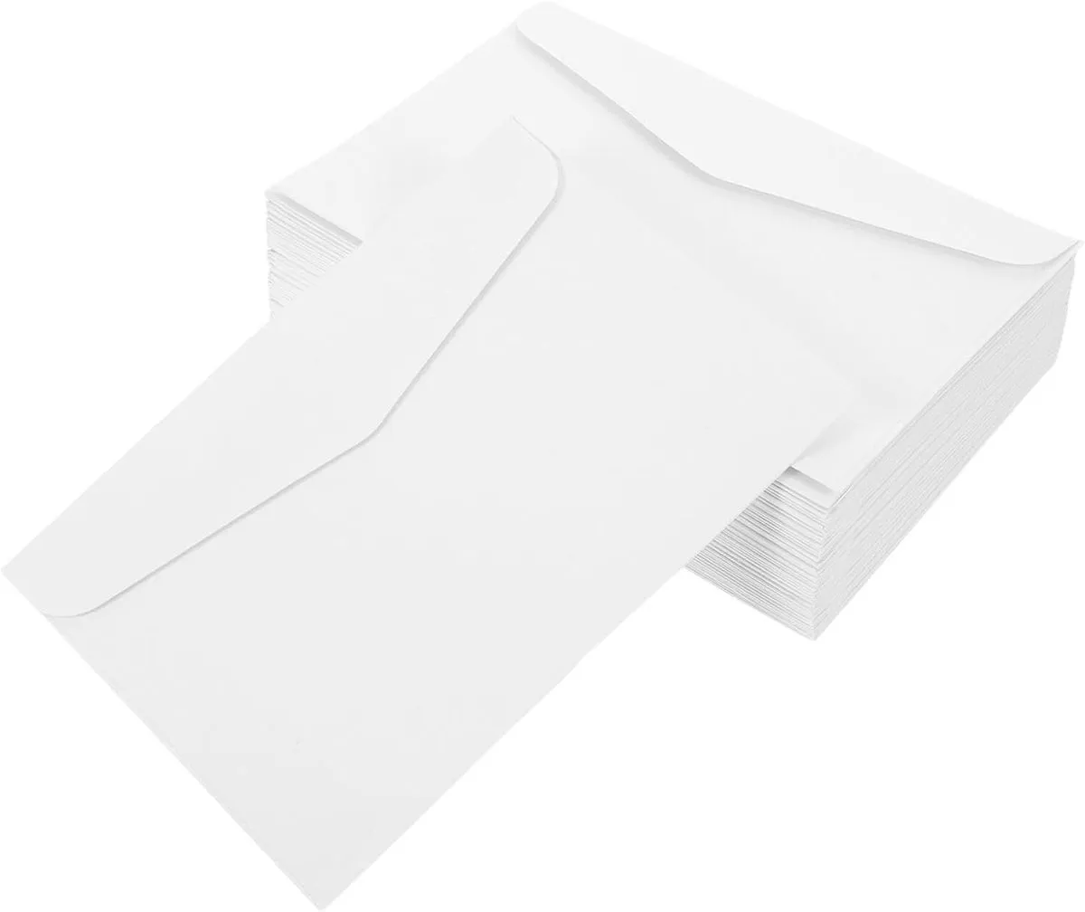 100pcs White Kraft Paper Mini 8.3x10.5cm Plain Card Envelopes