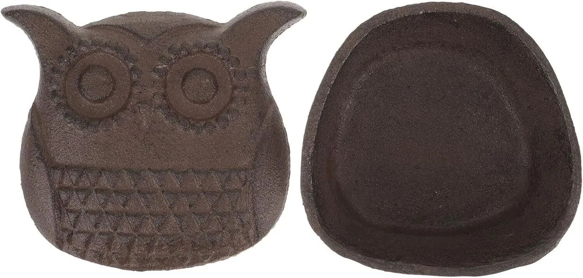 Owl Shape Cast Iron Key Hider Box Outdoor Key Storage Holder Garden Hidden